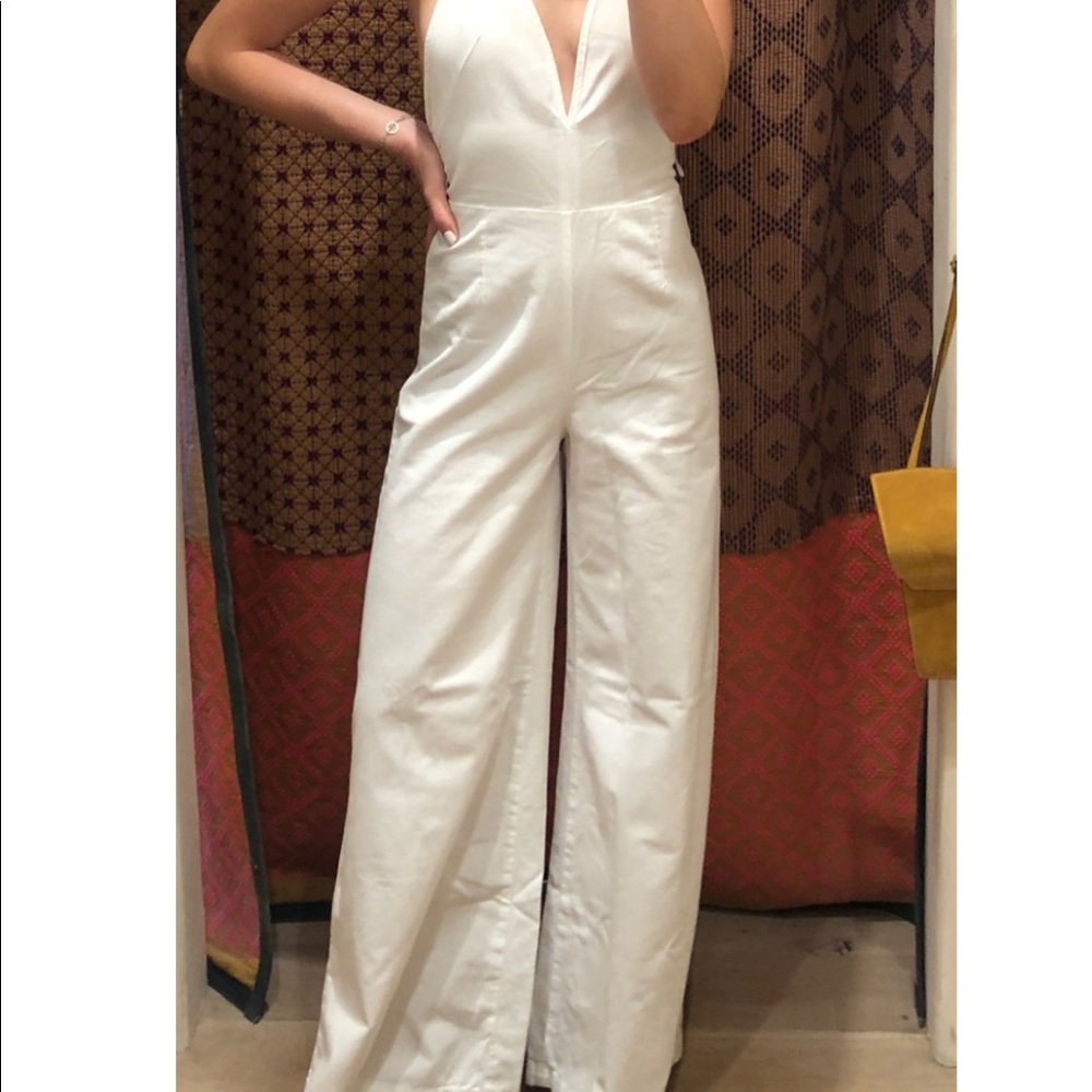 Free People Josie Jumpsuit in White denim